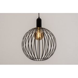 Lumidora Hanglamp 74430 - ASIA - E27 - Zwart - Metaal - ⌀ 40 cm