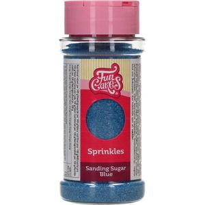 FunCakes Sanding Sugar - Gekleurde Suiker - Taartdecoratie - Blauw - 80g