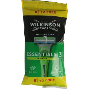 Wilkinson - Essentials 3 Sensitive - Wegwerp Mesjes - 8 stuks