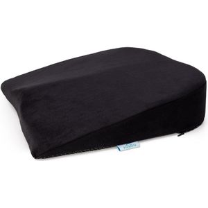 PULOQ Wigkussen – Zitkussen Orthopedisch & Ergonomisch – Stuitkussen – Geschikt Voor Iedere Stoel - Premium Traagschuim - 41 x 39 x 8/2 cm - Zwart
