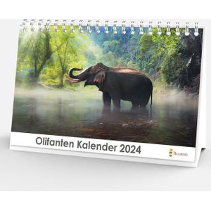 Bureaukalender 2024 - Olifant - 20x12cm - 300gms