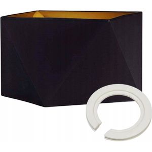 Glamour Lampenkap Zwart Goud Diamant E27 E14