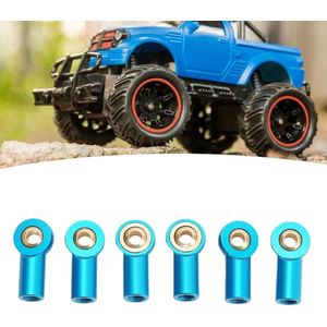 Lichtgewicht vervanging Spoorstangeindkogelgewricht Hoge nauwkeurigheid Link Rod End Kogelkop Fijne afwerking Aluminiumlegering voor 1/10 RC Auto(Blauw)
