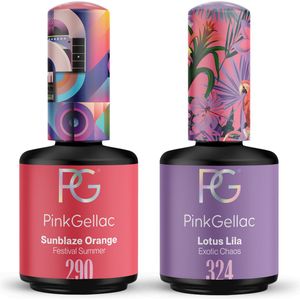 Pink Gellac Voordeelbundel Gelnagellak - Sunblaze Orange en Lotus Lila