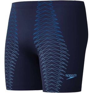 Speedo Duo Logo Print Mid Jammer Blauw UK 34 Man