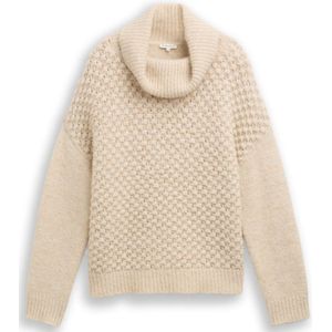 TOM TAILOR - Coltrui - Sand - Gerecycled Materiaal - Lange Mouw