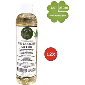 Marseille zeep | CBD cannabis | douche en badgel 12x250ml | Ambachtelijke zeep van Le Serail