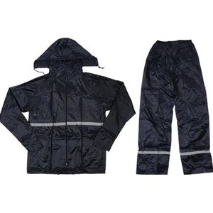 Regenpak Small- Blauw - Inclusief Broek & Jas capuchon- Lichtgewicht Regenkleding voor Fietsen, Wandelen
