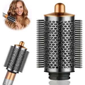 Grote ronde volumizing borstel - Multi-Styler - 75 cm - slap plat haar - goud