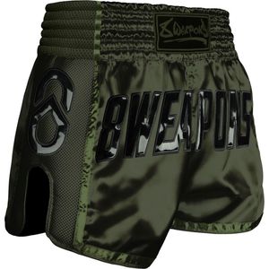 8 WEAPONS Muay Thai Short Carbon Noir Olive Green