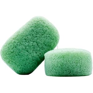 Ecologisch Grote Konjac spons voor lichaam - Groen Thee - kinderen - diepe reiniging - Gemaakt in Frankrijk 1st