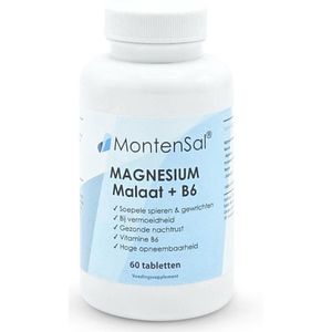 MontenSal - Magnesium Malaat - Vitamine B6 - 60 Tabletten