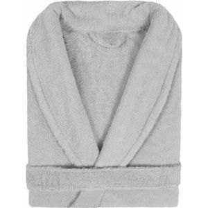 Badjas Badstof met Shawlkraag Uni Pure Royal Licht Grijs col 3235 Maat S