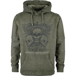 Rock Rebel by EMP Olijfgroene hoodie met prints - Heren - S