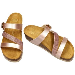 Dr Brinkmann -Dames - roze-goud metallic - slippers & muiltjes - maat 35