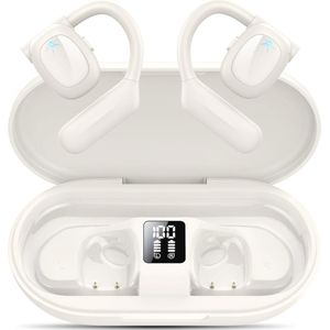 Draadloze Open Oor Hoofdtelefoon met Bluetooth 5.3 - 75 Uur Speeltijd, IPX5 Waterdicht, Ergonomisch Ontwerp en HiFi Geluid