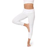 Bellivalini Dames Yogabroek - Sport - Vrijetijdsbroek - Lang - Viscose - Sportbroek - BLV-BLV50-283-YP - Wit - S