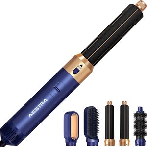5 in 1 Hairwrap - Aestra - 60.000RPM - Föhn met Diffuser - Krultang - Föhnborstel - Krulborstel - Airstyler - Haarborstel - 1000W - Navy