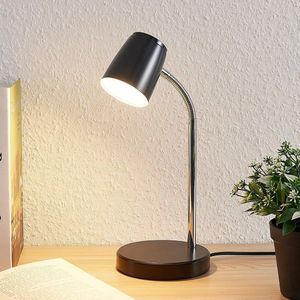 Lindby - LED tafellamp - 1licht - kunststof, ijzer - H: 40 cm - zwart - Inclusief lichtbron