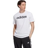 adidas Sportswear Essentials Single Jersey Linear Geborduurd Logo T-shirt - Heren - Wit- XL