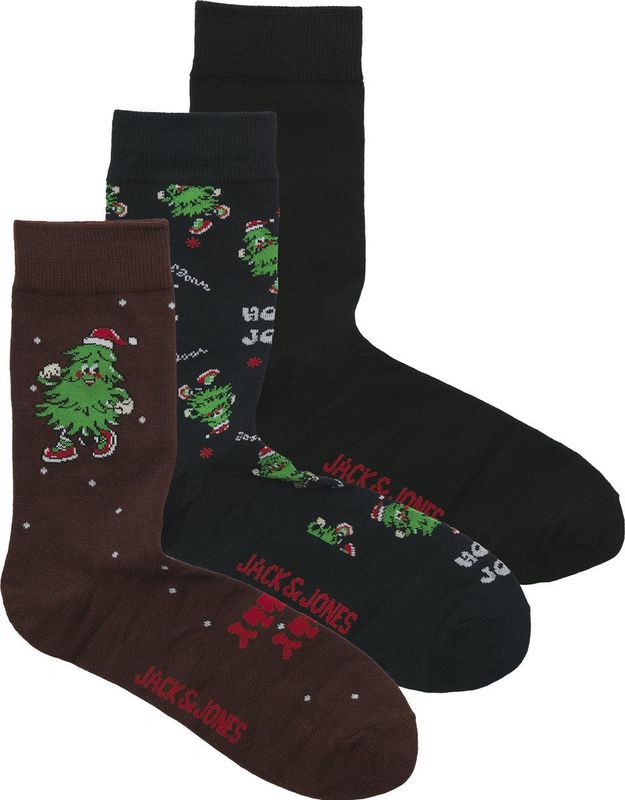 JACK&JONES ADDITIONALS JACJOLLY XMAS TREE SOCKS GIFTBOX Heren Sokken - Maat ONE SIZE