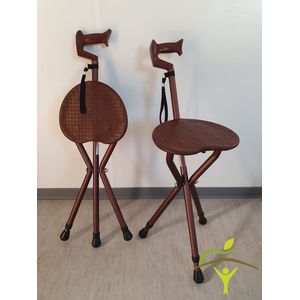 Pluviose wandelstokstoeltje in aluminium : koperkleur