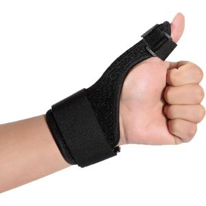 Verstelbare Duimrails Duimspalk voor Linker- en Rechterhand - Ideaal bij Fracturen, Duim Artritis en Peesontsteking - Zwarte Duimbrace