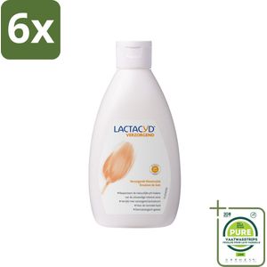 Lactacyd – Verzorgende Wasemulsie – pH-vriendelijk – 300 ml - Voordeelverpakking - 6 stuks - Intieme wasemulsie - Milde intieme verzorging