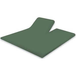 Eleganzzz Splittopper Hoeslaken Katoen Perkal - Grenat Green - 160x200cm - Split Enkel - Single Split Topper - Hoeslakens - Tweepersoons