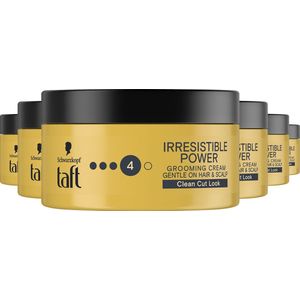 Taft - Irresistible Grooming Cream - Haarstyling - Haarcrème - Glazende Finish - Zacht en Flexibel - Voordeelverpakking - 6x 100ml