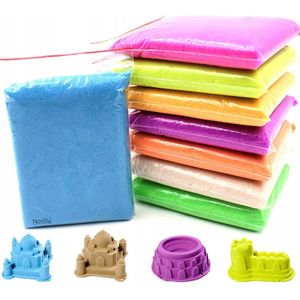 Novity® | Kinetisch Zand Set 3KG - XXL Speelset met Zwembad, Vormpjes en Spatel - Creatief Speelgoed voor Kinderen - Super Zacht Plastic Zand