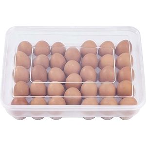 Eierdoos-Koelkast Organizer-Eieropbergbox-Eieren-Plastic eierdoos- Keuken Grote doos- Eieropbergrooster -Eierhouder in koelkast