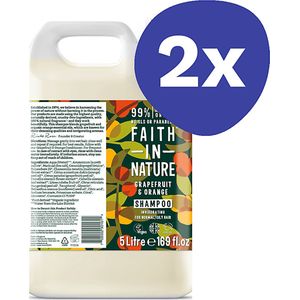 Faith in Nature Shampoo Grapefruit & Sinaasappel 2x 5L