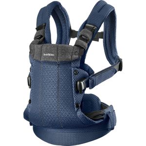 BabyBjörn Draagzak Harmony - 3D Mesh - Marineblauw - Buikdrager - Rugdrager – Ergonomisch – Zachte details