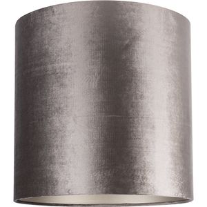 Uniqq Lampenkap velours zilver Ø 40 cm - 40 cm hoog