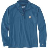 Carhartt - Mock Neck Half-Zip T-Shirt - Blauw - Longsleeve