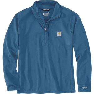 Carhartt - Mock Neck Half-Zip T-Shirt - Blauw - Longsleeve