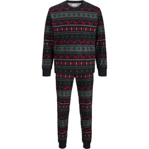 JACK&JONES - JACTRISTAN PRINTED LOUNGE SET W - Zwart - Lange Mouwen Shirts