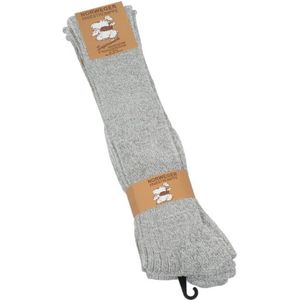 3 Paar Noorse kniekousen - Lange werksokken - Lichtgrijs - Maat 39-42