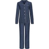 Pastunette - Dames Pyjama set Kim - Blauw - Flanel - Katoen - Maat 48