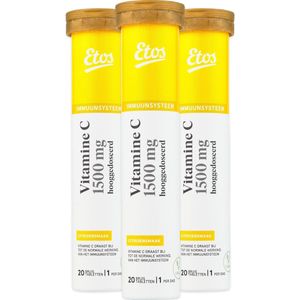 Etos Vitamine C 1500mg - Citroen - 60 bruistabletten (3 x 20)