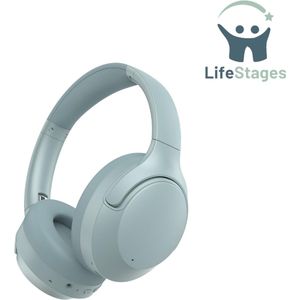 LifeStages - Noise Cancelling Hoofdtelefoon - Hybride Actieve Ruisonderdrukkende Hoofdtelefoon Draadloos Bluetooth 5.3 - Opvouwbare Over-Ear Hoofdtelefoon - 65 Uur Speeltijd - Multipoint Verbinding - Mintgroen