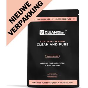Clean & Pure for Women 60 capsules | Vezel supplement met Psyllium Husk | + 8 natuurlijke ingrediënten | 100% natuurlijke darmreiniging voor vrouwen