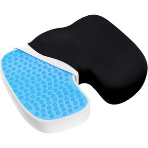 Gelkussen voor Zitontlasting - Ergonomisch Kussen voor Stoel - Zwart