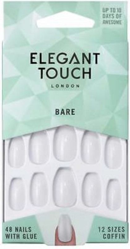 Elegant Touch - Blanke Nagels - 48 Stuks - Inclusief Nagellijm - Tot 10 Dagen Dragen