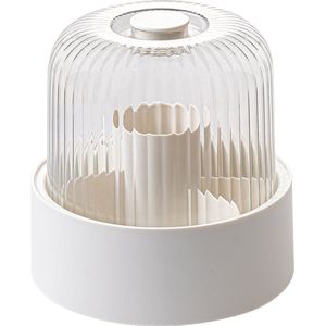 1 stuk - Cosmetische organizer met deksel - bureau-organizer met deksel -waterdicht - badkamerorganizer - cosmetica - cosmetica voor kaptafel - stofdicht - ideaal voor slaapkamer - badkamer - bureau - wit
