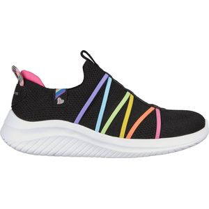 Skechers Ultra Flex 3.0 Meisjes Sneakers - Zwart/ Multicolour - Maat 33