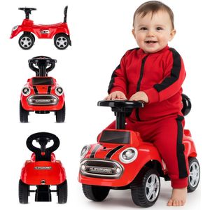 Loopauto - Rood - Indoor Kinderauto met Geluiden - Voor Babys vanaf 1 Jaar