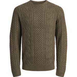 Jack & Jones - Jprblusean Knit Cable Crew Neck - Trui - Malt Ball/Melange