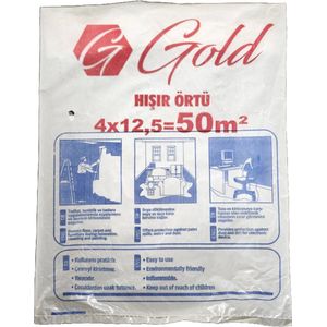 Gold Afdekfolie 4mx12,5m=50 m² - Afdekfolie - Transparant - Afdekzeil